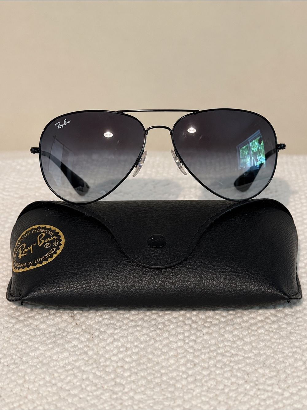 Ray-Ban RB3025 Aviator Sunglasses Gunmetal Gradient Lenses